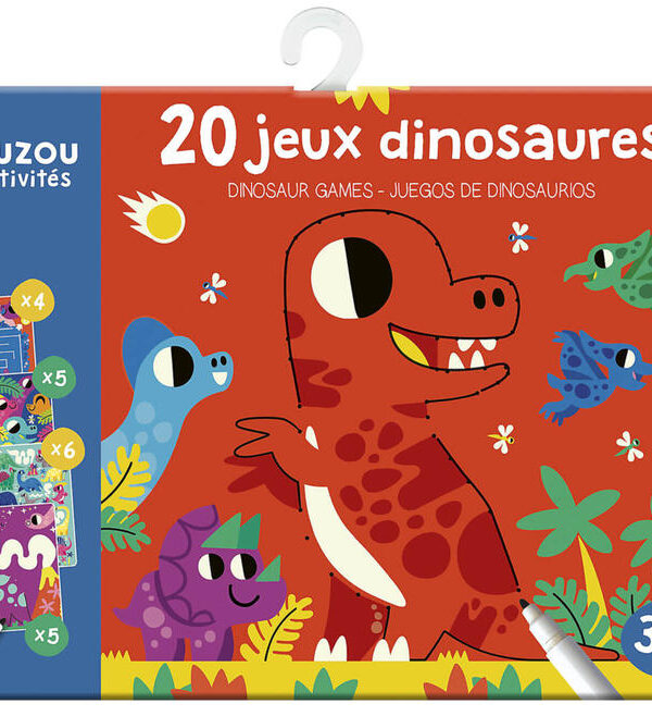 AUZOU | Ma pochette de jeux - 20 jeux dinosaures