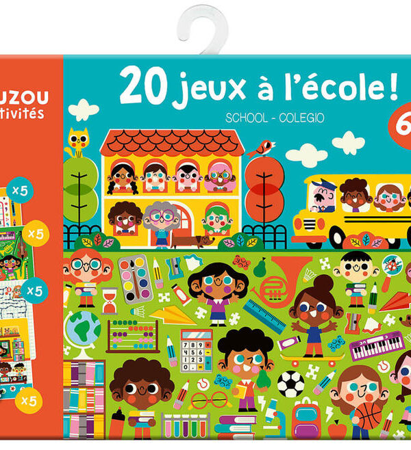 AUZOU | Ma pochette de jeux - 20 jeux à l'école