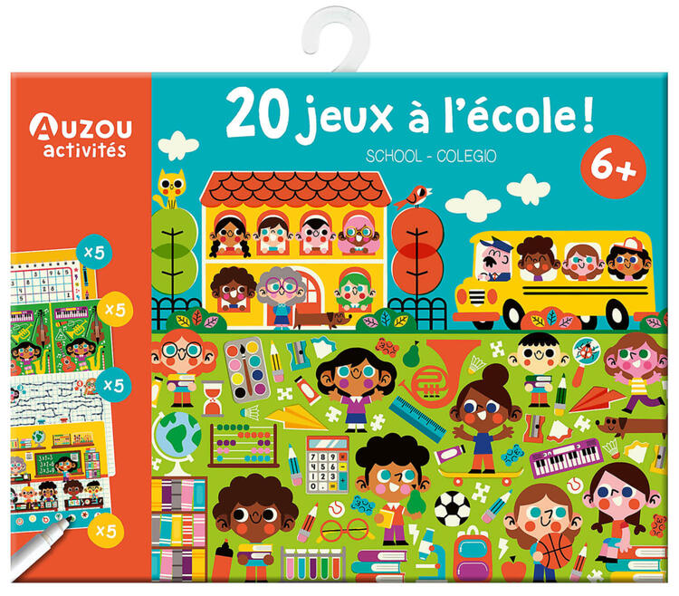 AUZOU | Ma pochette de jeux - 20 jeux à l'école