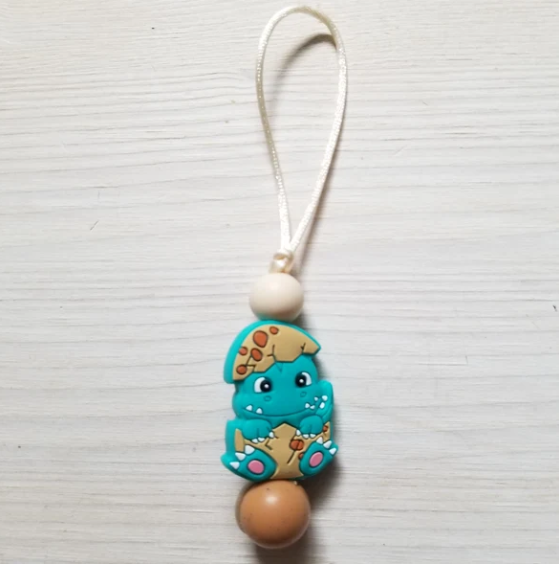 CREATION JADE | Zip à fermeture éclair - Dinosaure émeraude