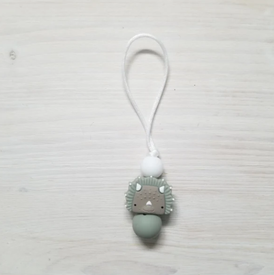 CREATION JADE | Zip à fermeture éclair - Dinosaure sauge et taupe