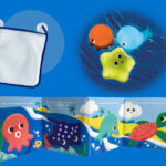 AUZOU | Mon premier livre de bain - Mon coffret de bain sensoriel - Pour un bain apaisant !