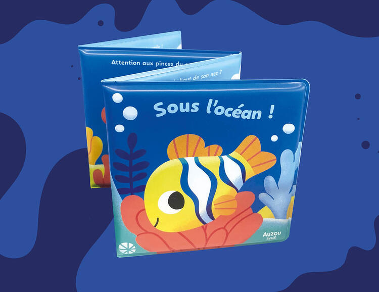 AUZOU | Mon premier livre de bain - Mon coffret de bain sensoriel - Pour un bain apaisant !