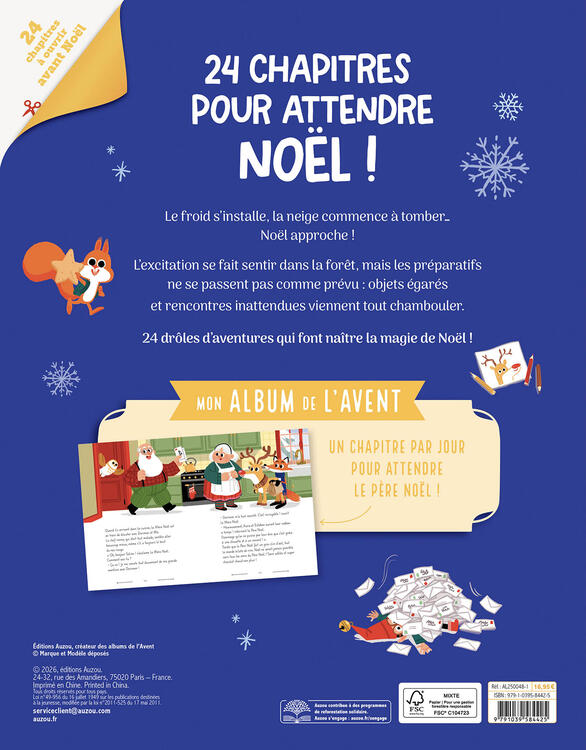 AUZOU | Mon album de l'avent - Les aventures secrètes de noël