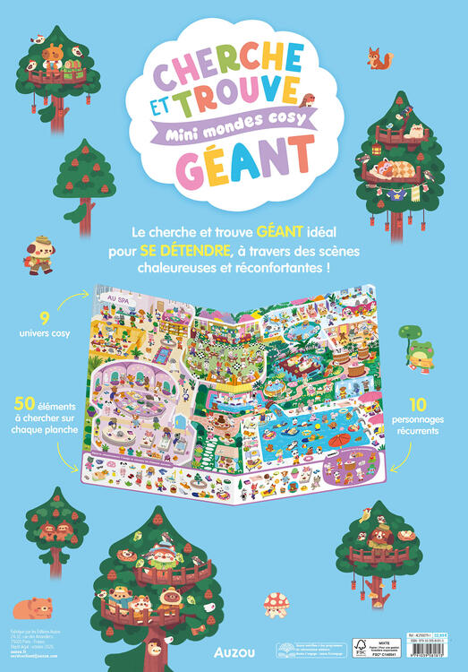 AUZOU | Cherche et trouve géant - Mini mondes cosy