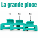UNIQUE PLASTIQUE | Grande pince à cheveux 100% recyclé - Noir