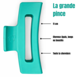 UNIQUE PLASTIQUE | Grande pince à cheveux 100% recyclé - Brune