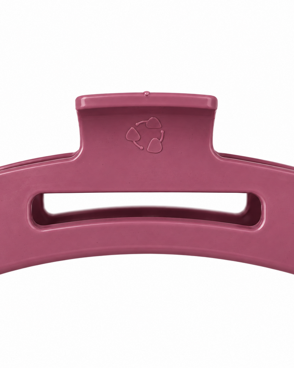 UNIQUE PLASTIQUE | Grande pince à cheveux 100% recyclé - Rose foncé