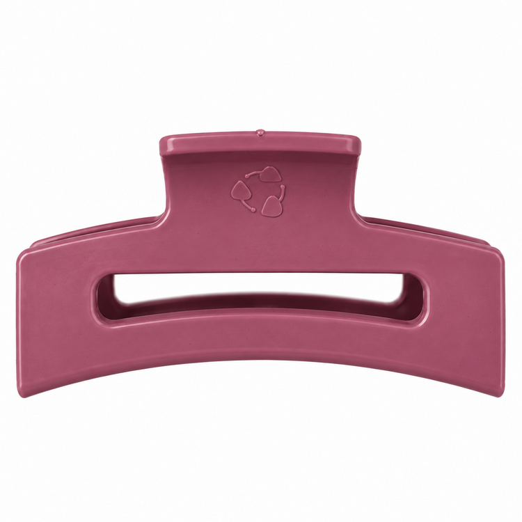 UNIQUE PLASTIQUE | Grande pince à cheveux 100% recyclé - Rose foncé